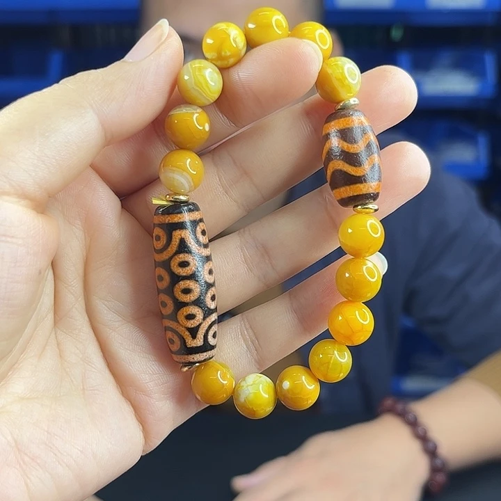 玛瑙未镶嵌手饰T25二十一目万寿手串