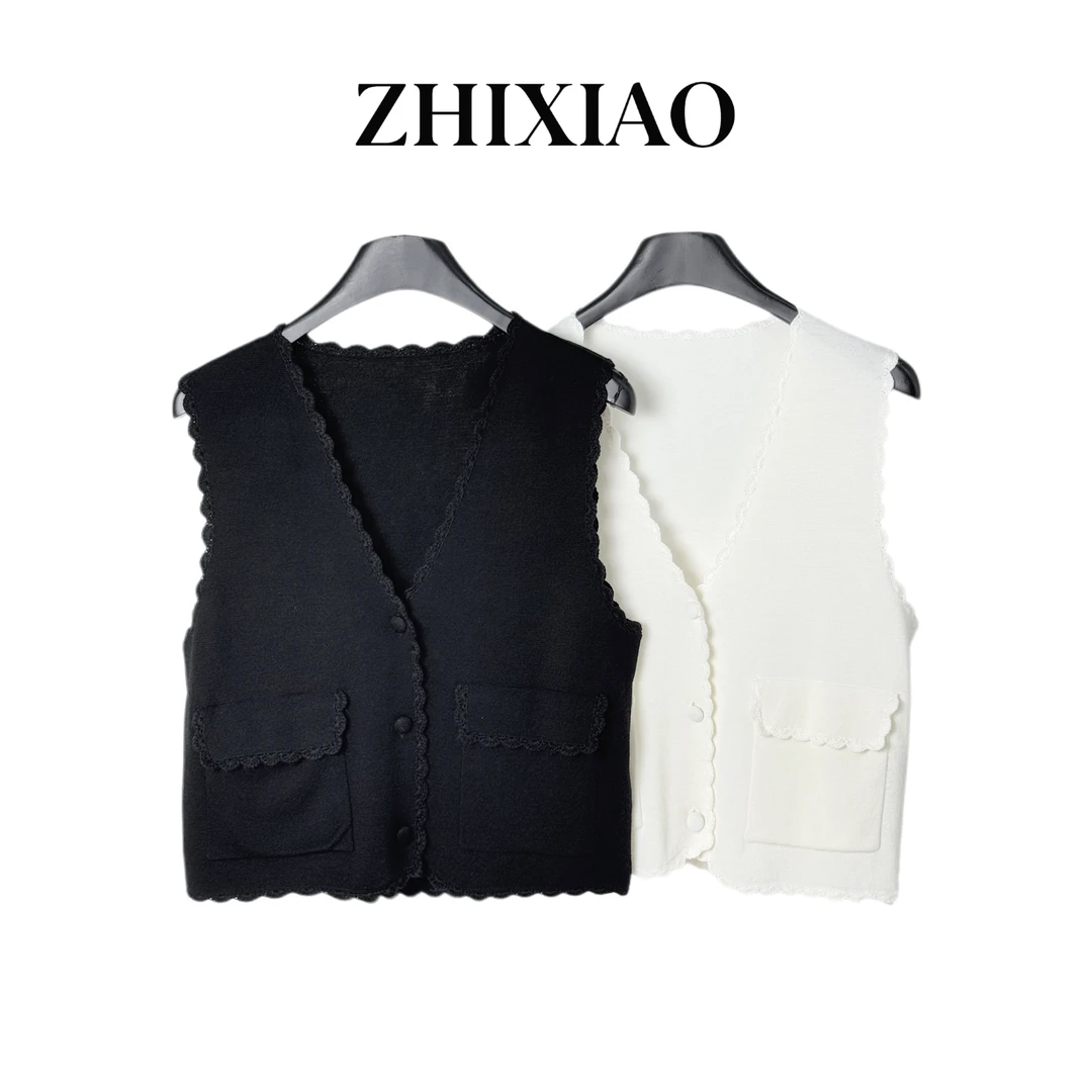【ZHIXIAO】夏季新款：花边马甲8361