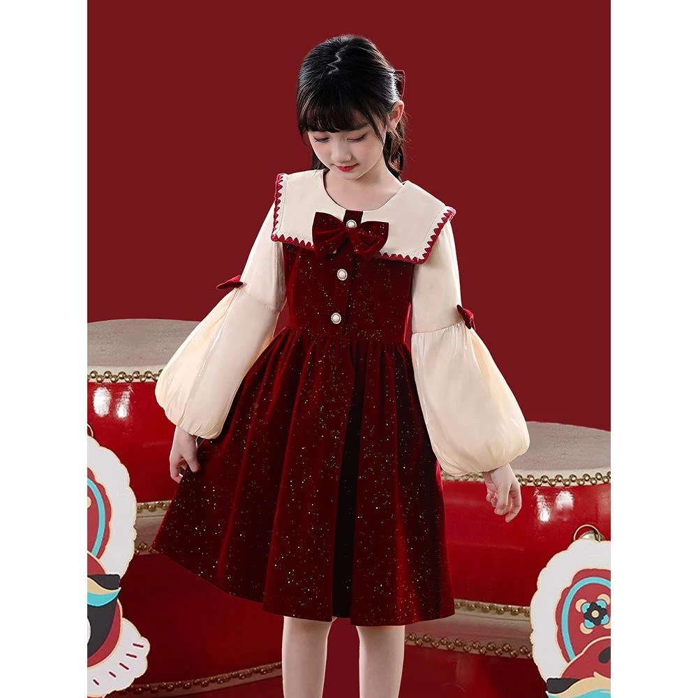 奥莱正品女童连衣裙秋冬款2026新款韩式小女孩洋气绝美公主裙秋季