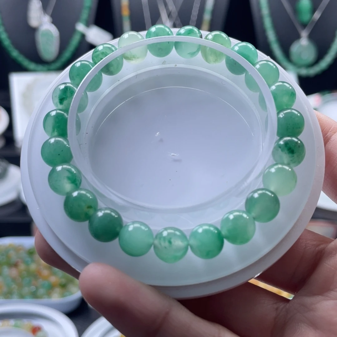 石英质玉（非洲翠）未镶嵌手串