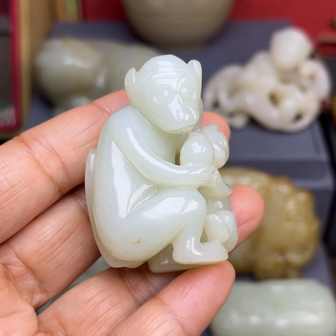和田玉（糖玉）挂件未镶嵌老**祖