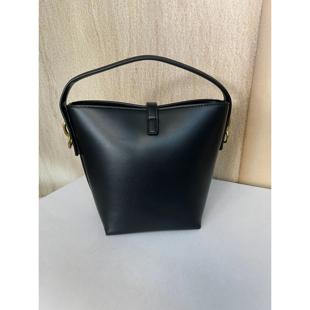 TOLEX2025新款手工时尚百搭女包桶黑色