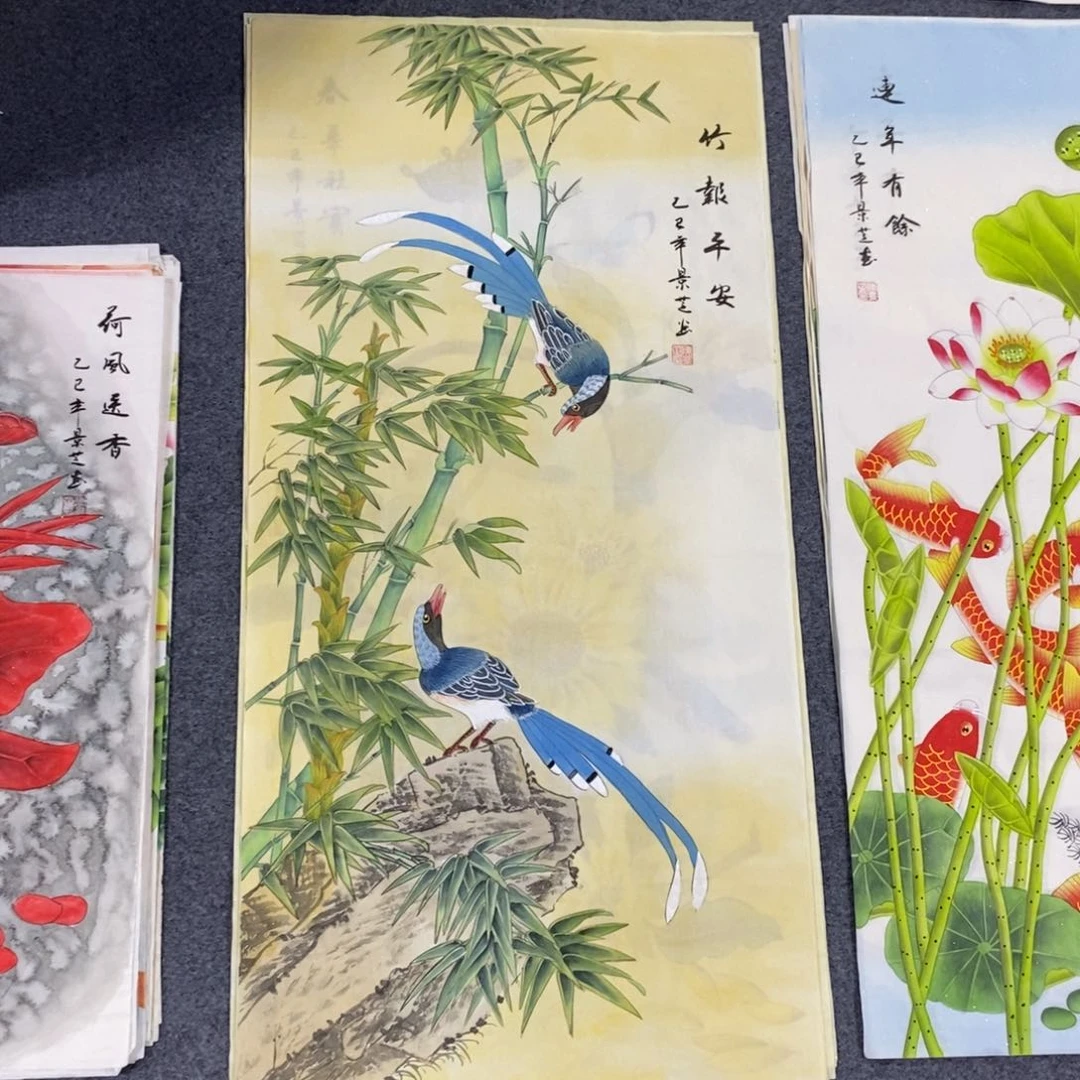 国画尺寸100✖️50三尺工笔手绘画