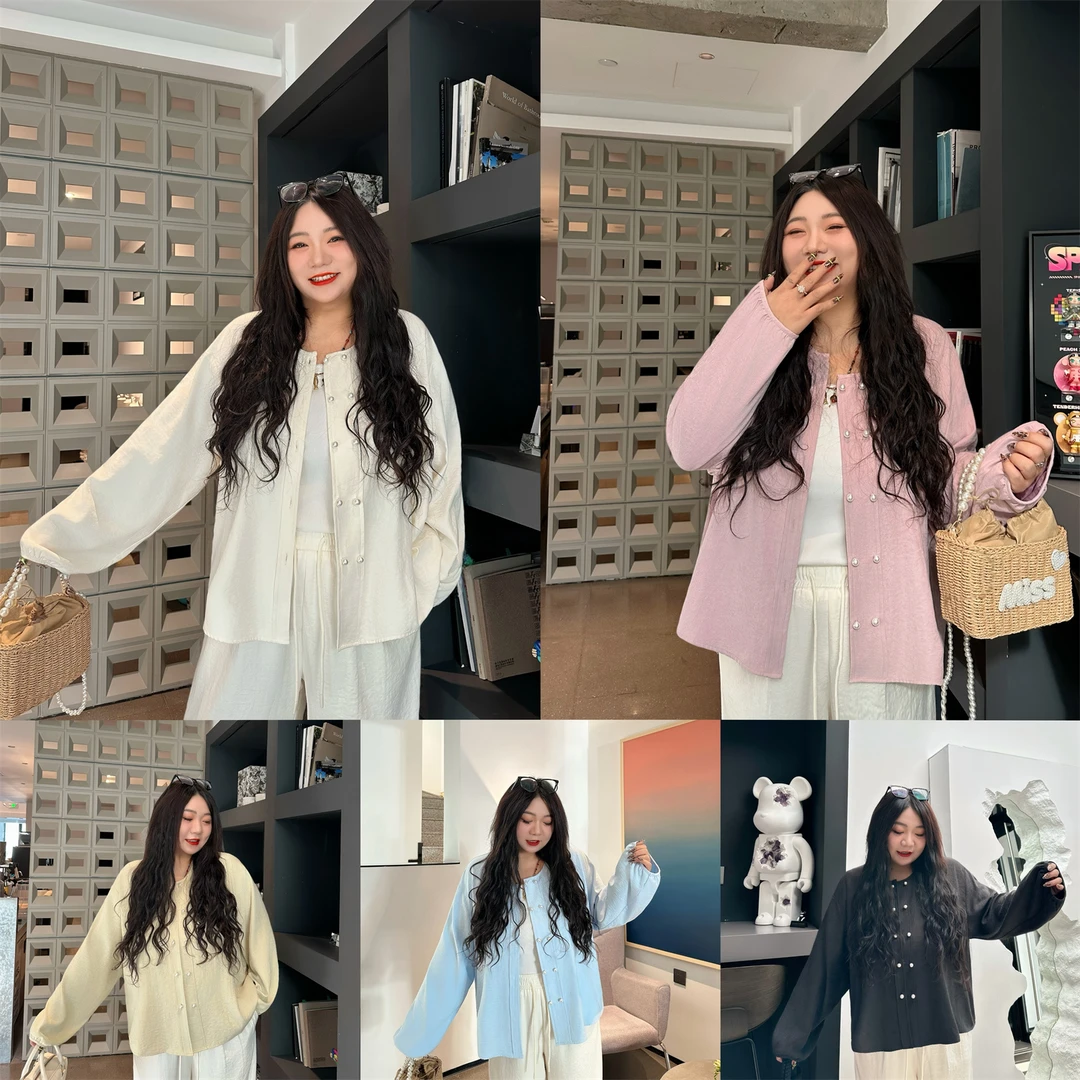 定制系列/ 奶油冰激凌开衫外套 4260花契大码200斤胖mm时尚减龄 2