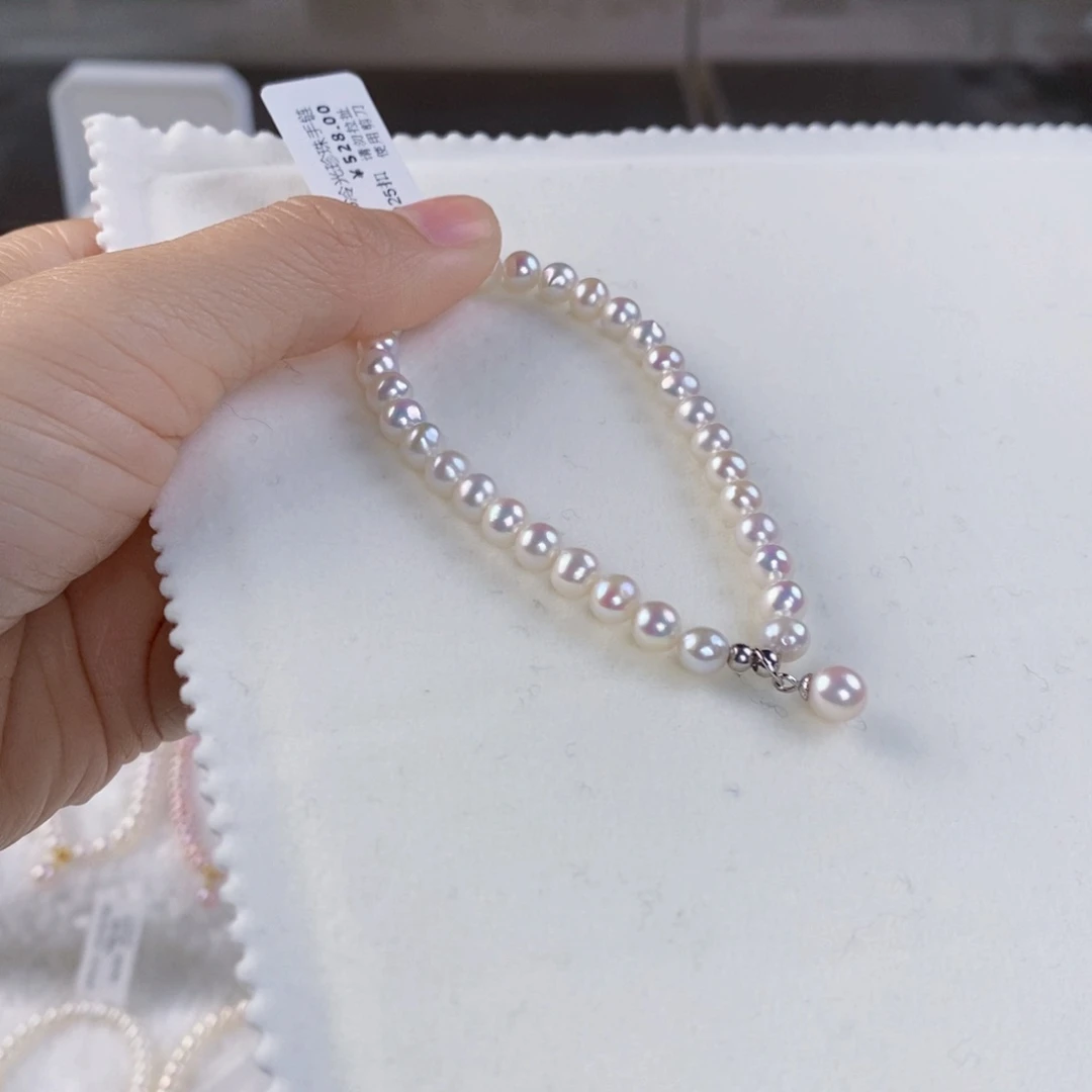 淡水珍珠手绳银S925镶嵌