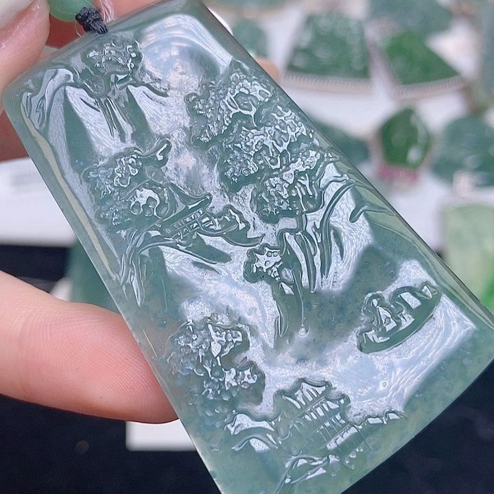 翡翠未镶嵌颈饰00000000011