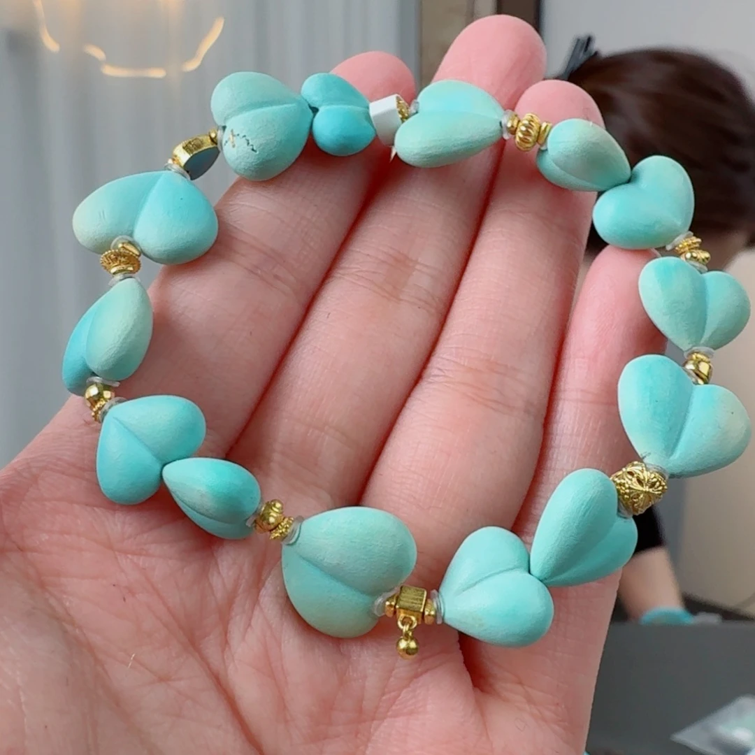 绿松石18K金镶嵌珠宝奇石