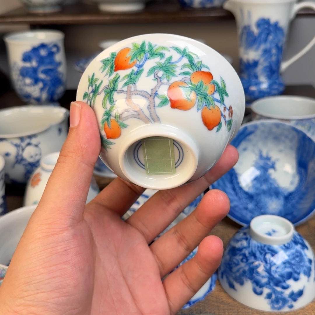 桔***子现代手工手绘茶器微瑕福利