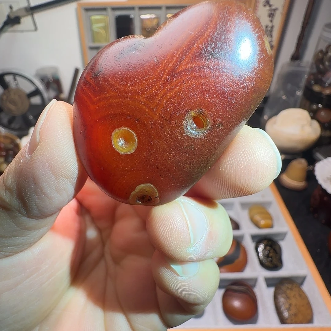 石材马料原石 脸谱 天然孔