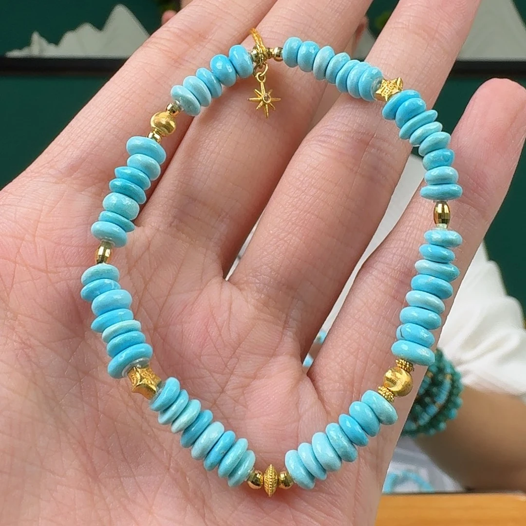 绿松石18K金镶嵌珠宝奇石