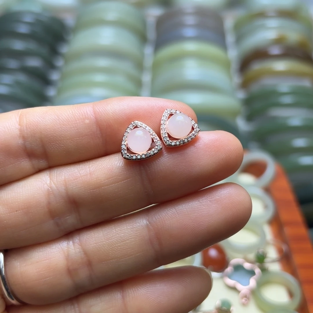 和田玉手链银S925镶嵌锦****心