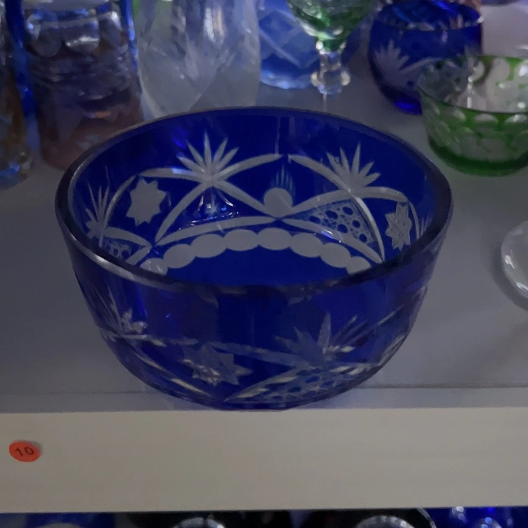 水晶玻璃高脚款微瑕一个