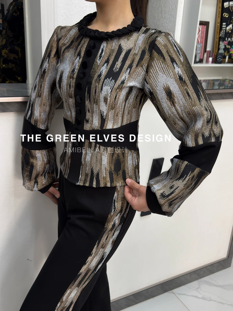 高端私人定制刺绣艾特莱斯套装两件套