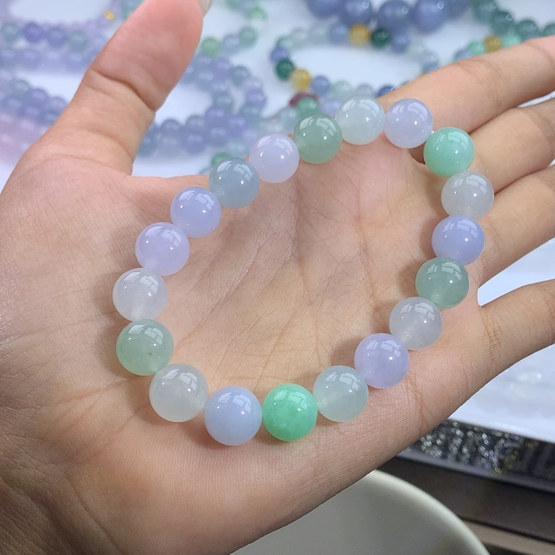 未镶嵌手链翡翠冰胶马卡龙手串