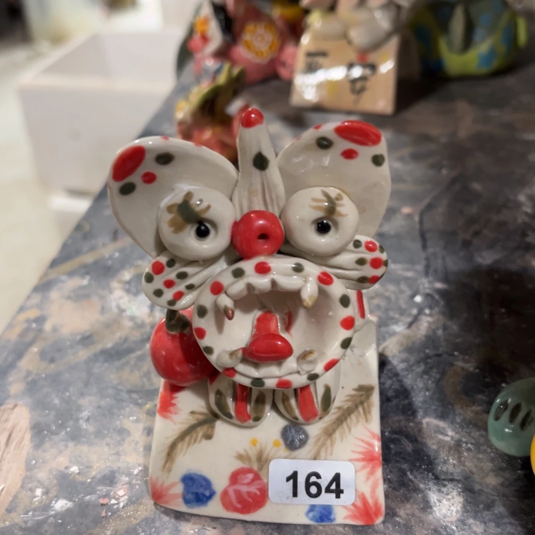摆件纯手工抽象陶瓷摆件微瑕164