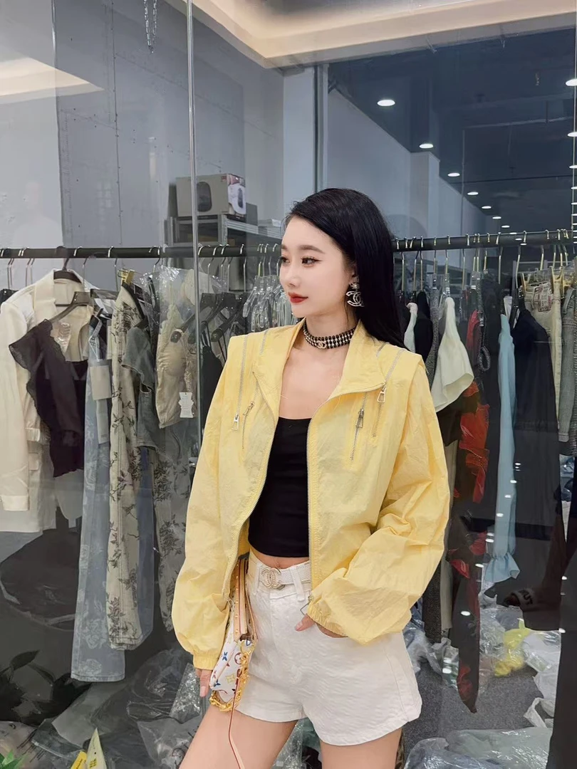 【茹哥】新款双拉链肩膀插肩袖设计感薄防晒外套7763