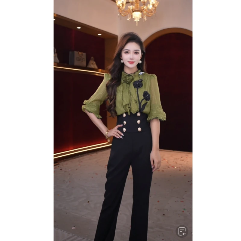 【芙娜妮】2025春季新款法式优雅气质复古显瘦名媛轻奢女装F2511275