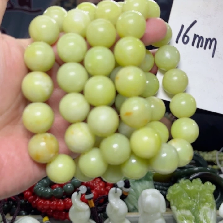 蛇纹石玉手串多样性发货未镶嵌