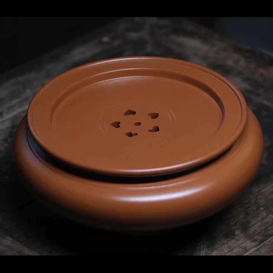 【小崔的茶事】8寸昌记茶船 梅花孔高8 内径15外径18