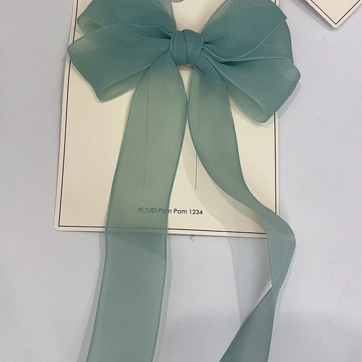 非金属绿色蝴蝶结鸭嘴夹