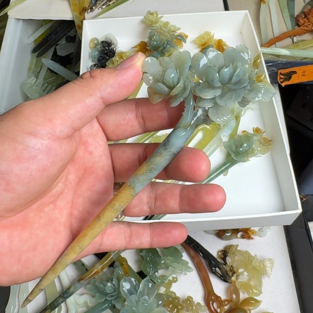 未镶嵌蛇纹石玉发饰
