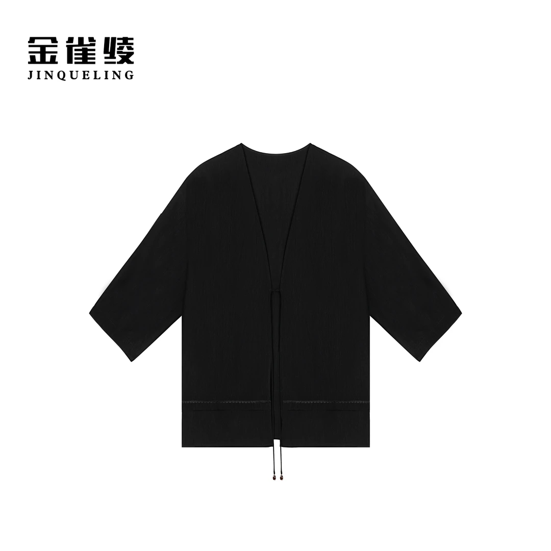 金雀绫【长相守】设计师简约百搭长袖大码女装外套SZA1T154