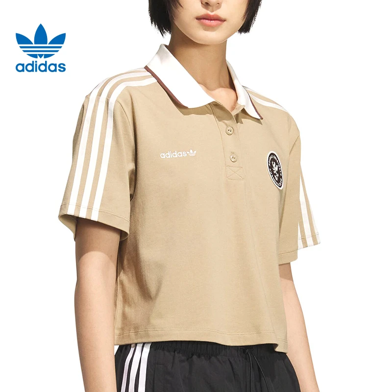流光风adidas阿迪达斯三叶草女子运动休闲短袖T恤KH1186