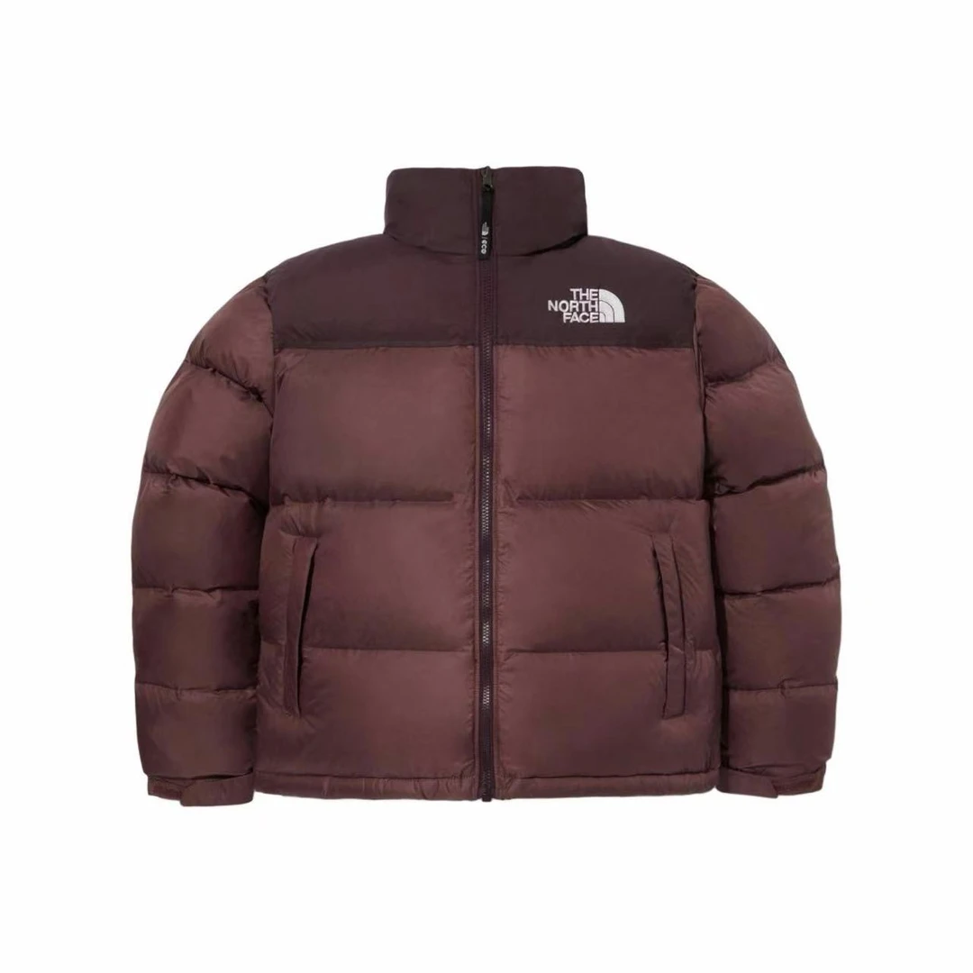 THENORTHFACE 拼接Logo印花宽松连帽保暖面包长袖700蓬鹅绒羽绒服