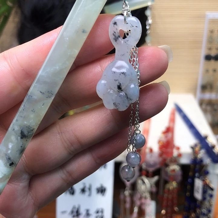 蛇纹石玉未镶嵌发簪