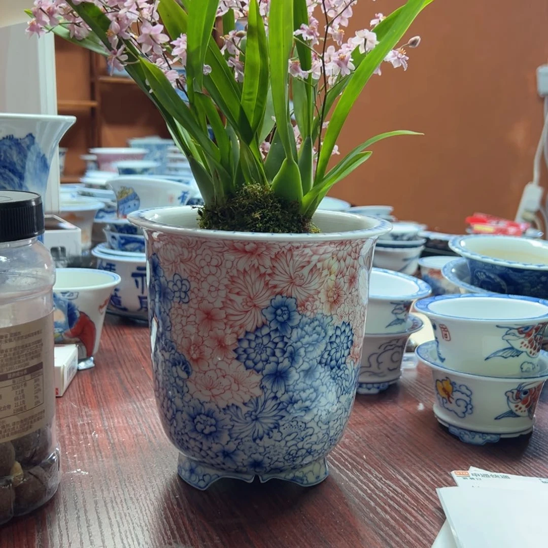 摆件手绘内口13高度15.5陶瓷