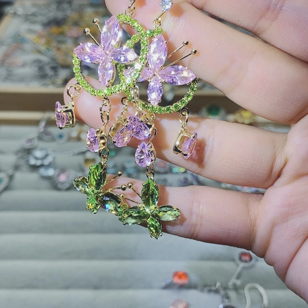 【闪购商品】托帕石耳饰银S925镶嵌