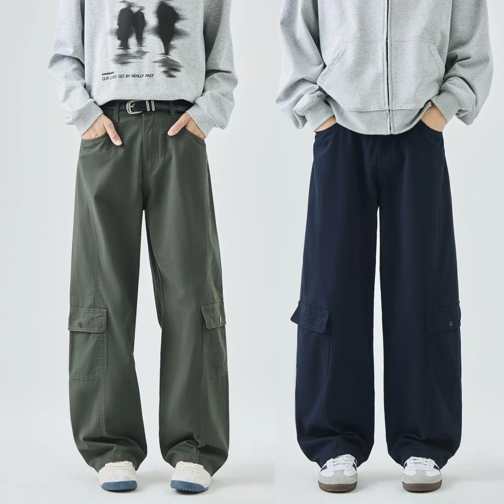 2025新款早秋工装裤男女情侣长裤直筒宽松ins潮牌美式薄款休闲裤