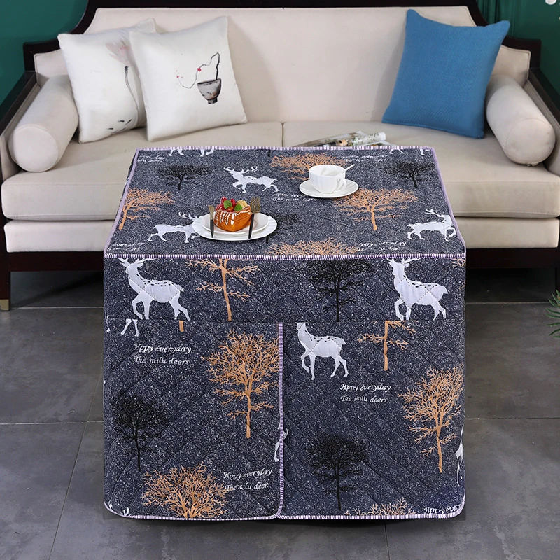 冬季加厚新款烤火罩烤火桌罩套电烤炉罩子电暖桌罩烤火桌布