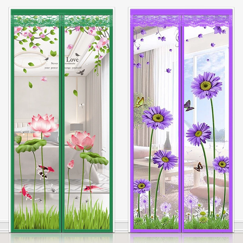 防蚊门帘2025热销新款自粘双开门夏季魔术贴免打孔磁性纱窗隔断帘