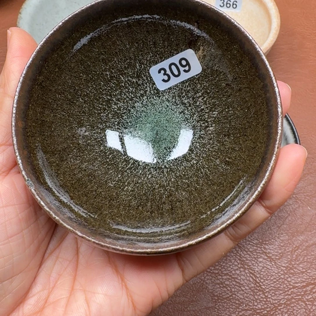 茶盏龙窑柴烧自然还原瑕疵309