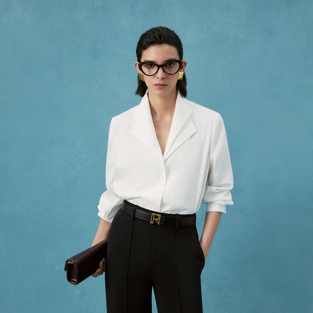 TORIL 双翻领简约直身正肩衬衫女百搭 TGD2FSW084