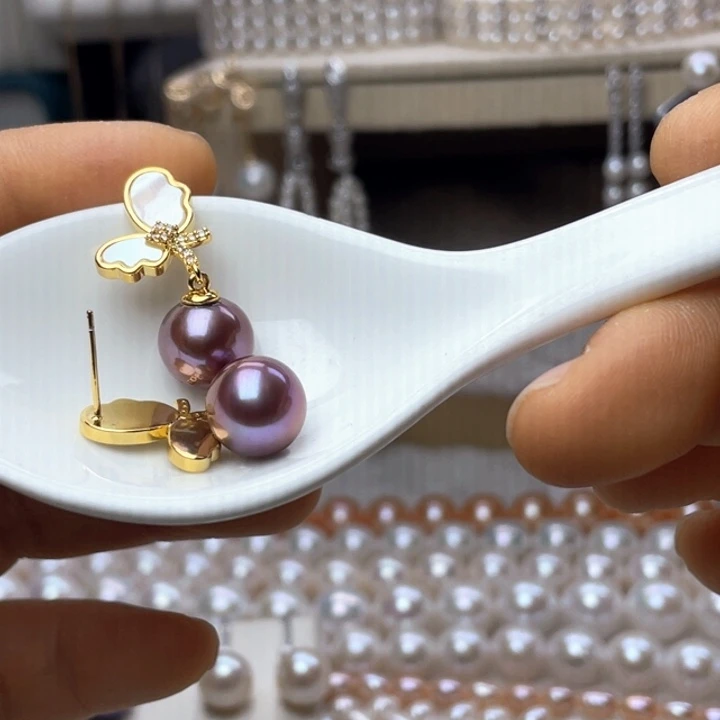 银S925镶嵌珍珠首饰淡水珍珠