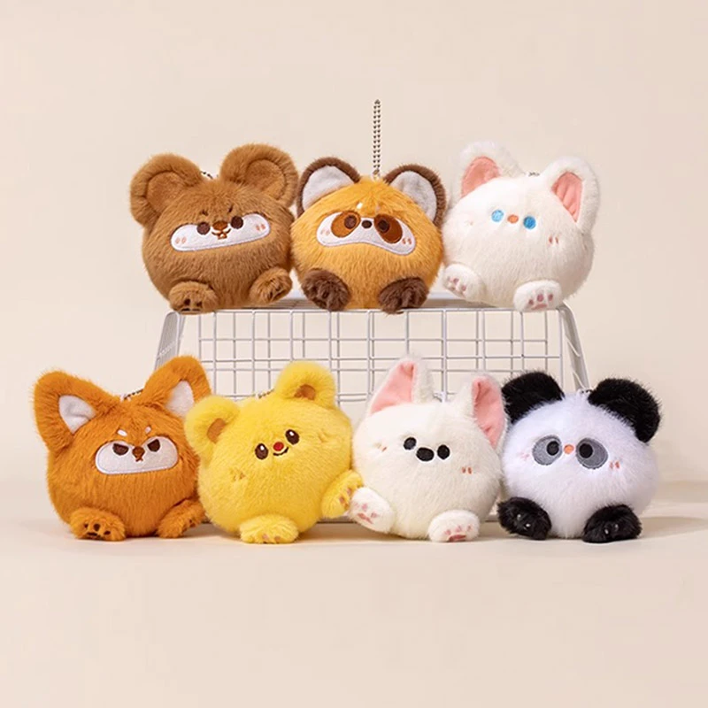 正版小动物团子解压挂件玩偶毛绒玩具公仔书包包挂饰女生生日礼物