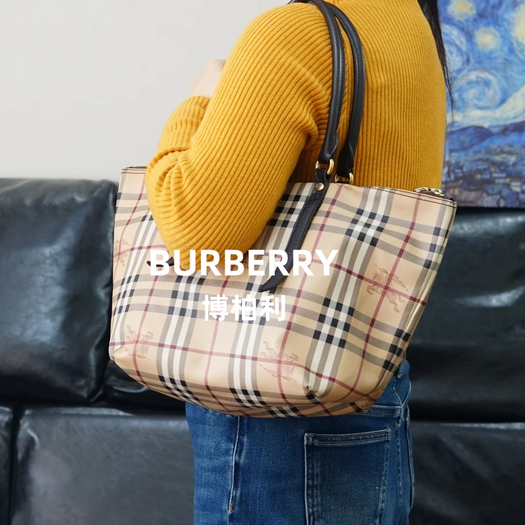 95新 BURBERRY/博柏利 巴宝莉/格纹单肩包/FYSP01404019/4019