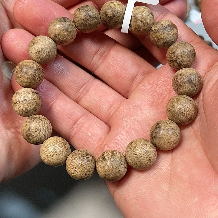 沉香手串大*山天然金三角1.3 15