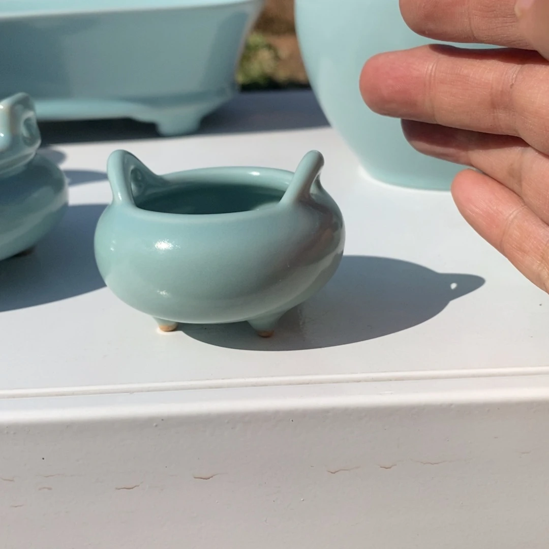 摆件抱朴汝瓷仿古微瑕