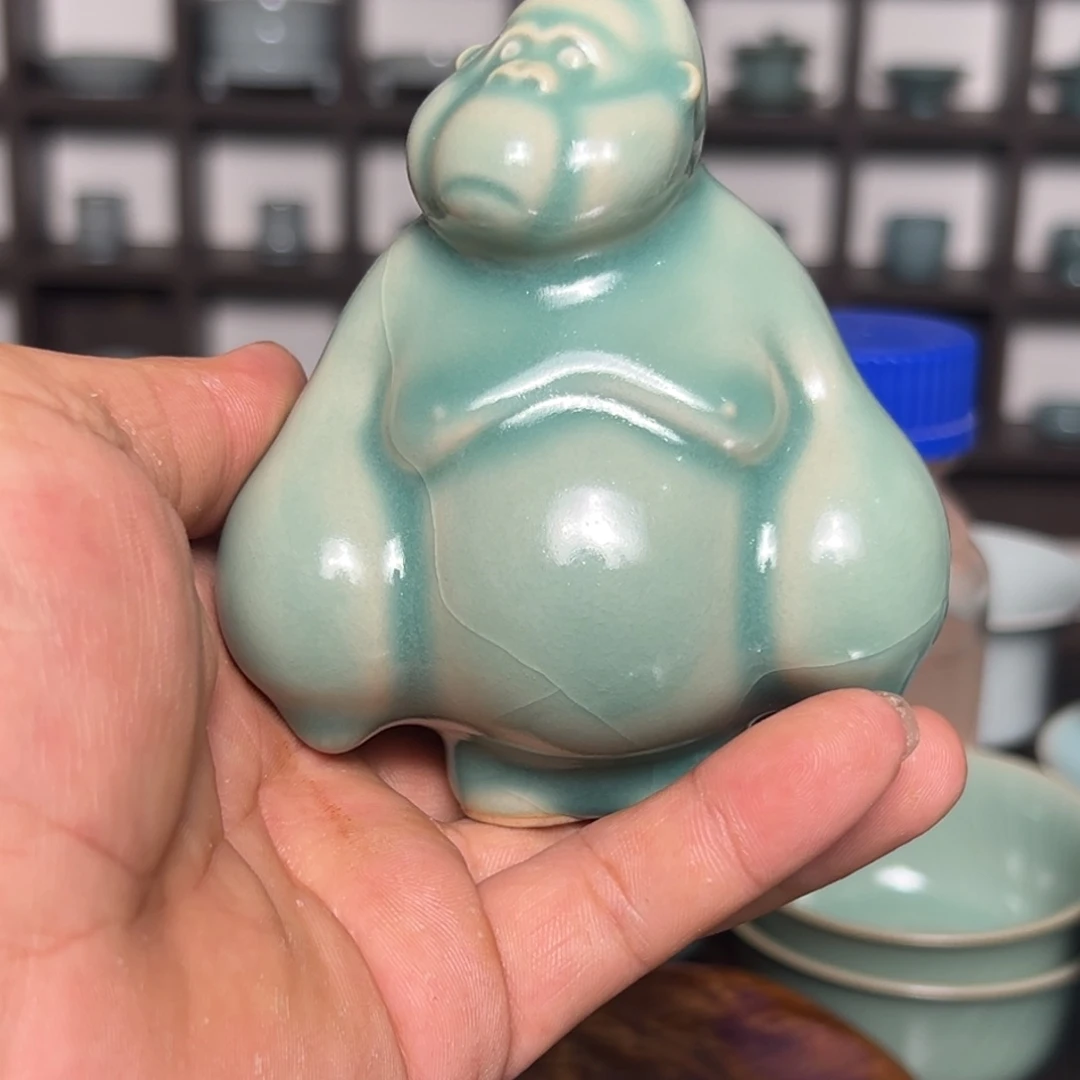 玲***仿古青绿釉大猩猩