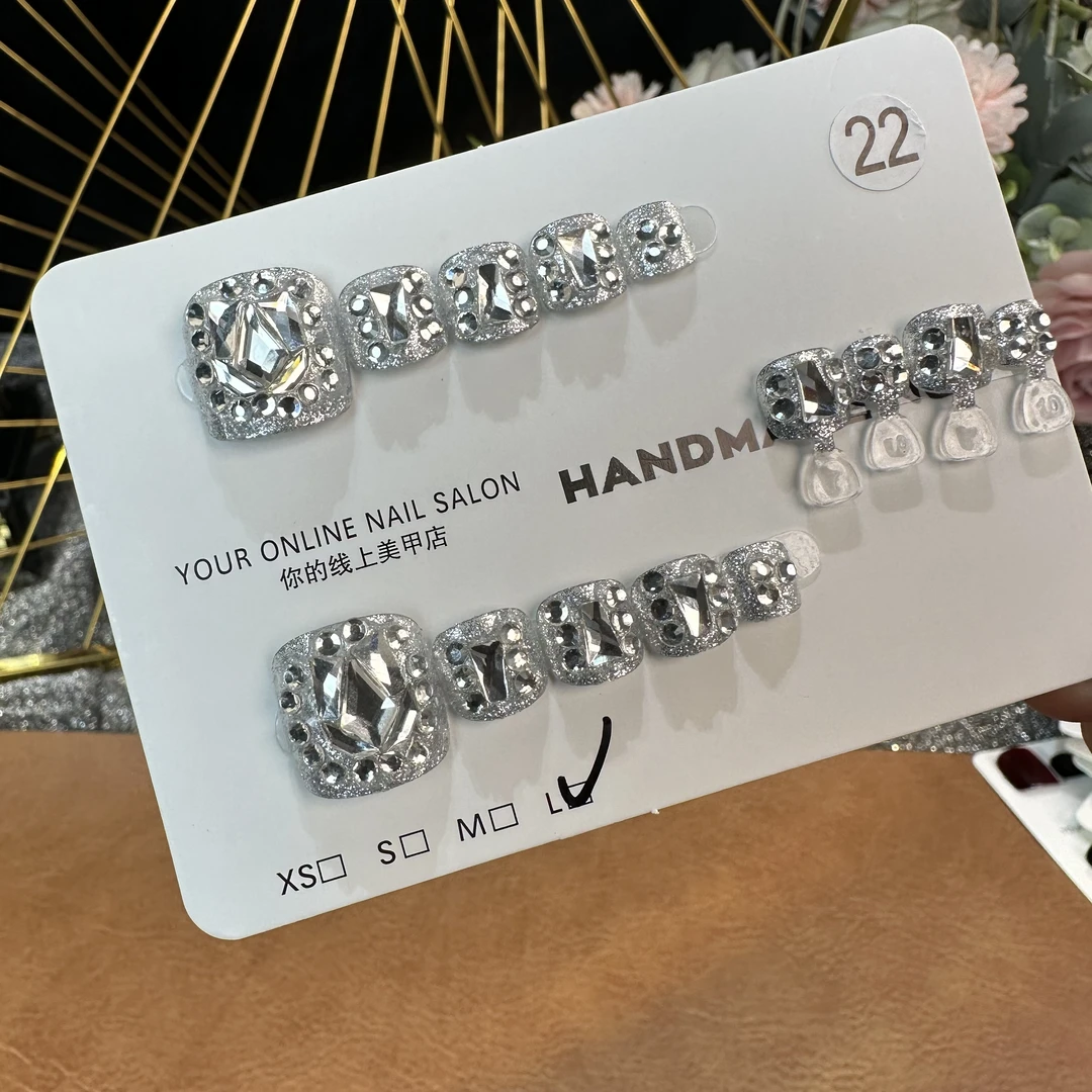 【穿戴脚趾甲】22脚指甲贴片2025新款夏天穿戴式爆款美甲片高级感