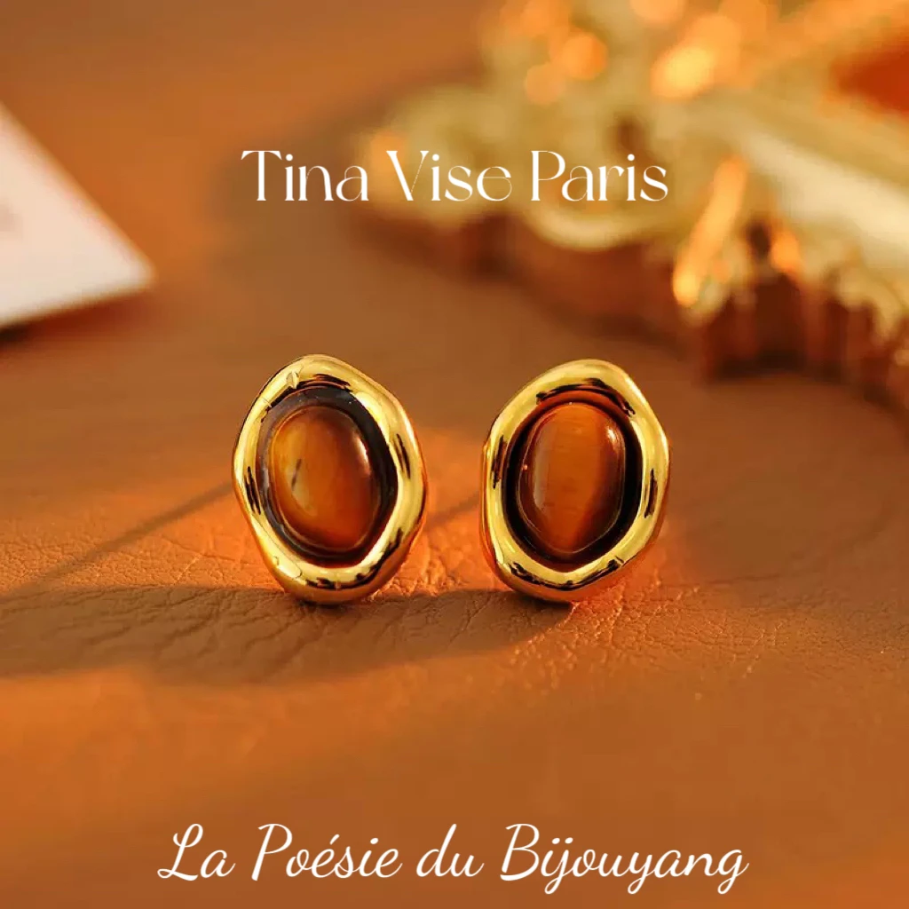 铜合金耳饰 A559《麝香落珠》法⭐️ Tina Vise缇娜薇斯耳钉