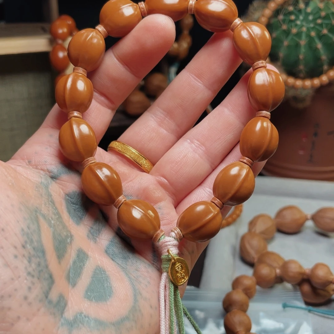 油***淘橄榄核手串/手链1.4海豚之心水晶核橄榄核手串