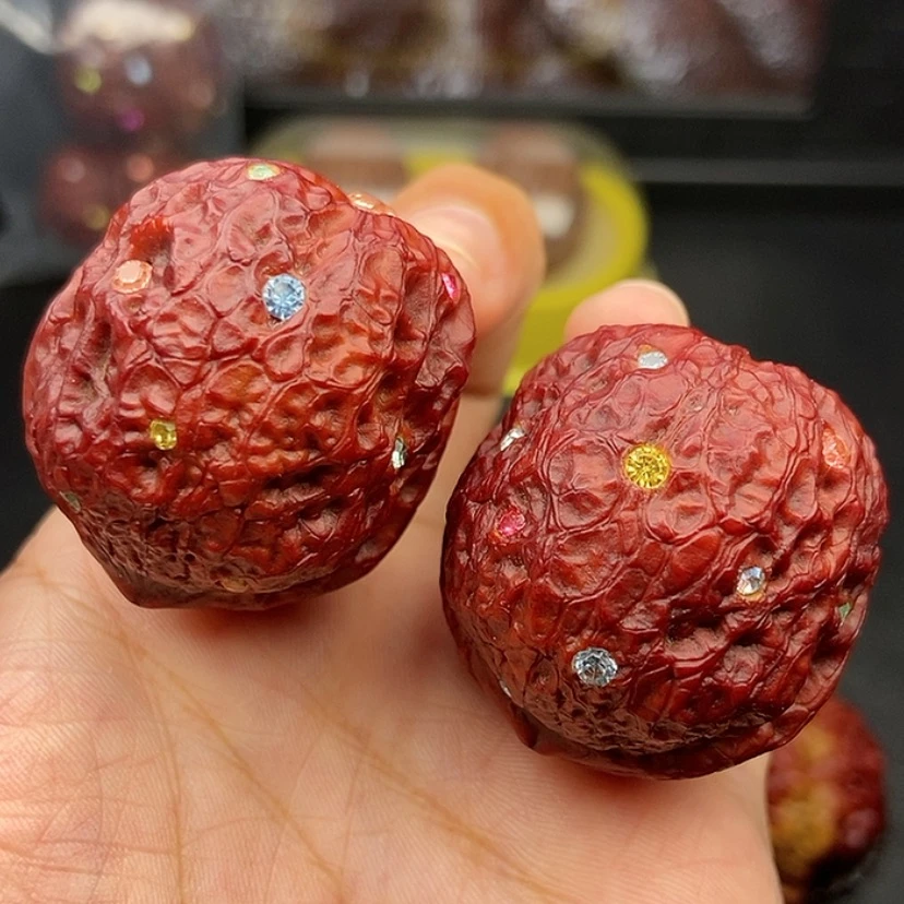 【闪购商品】把件文玩核桃40尺蛇皮元宝
