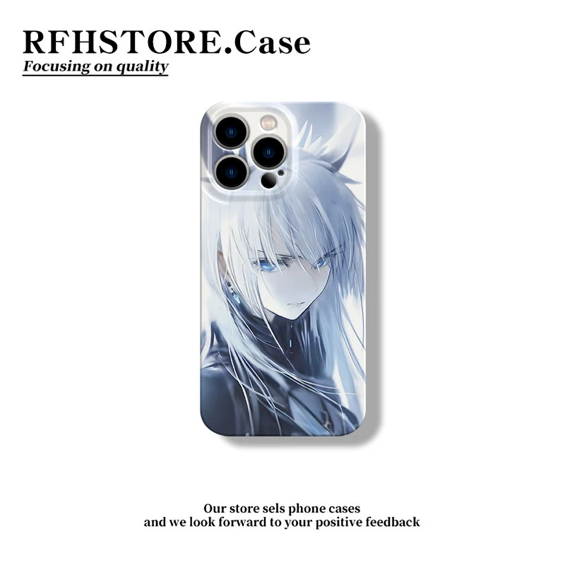 动漫白发少女适用iPhone16/15菲林手机壳个性华为vivoppo小米13套