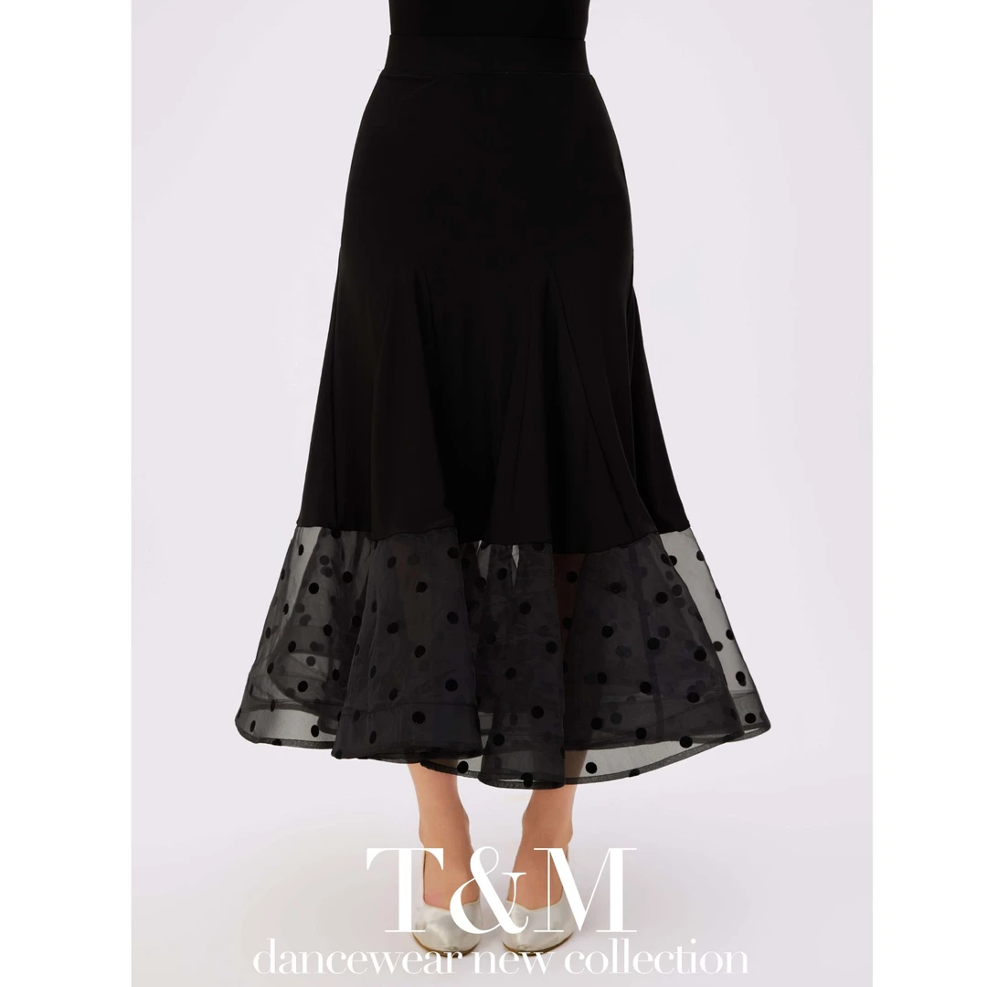 T&M舞服 Dancewear | 香甜精灵半裙｜优雅气质摩登舞黑色半身裙