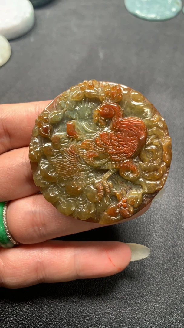天然缅甸翡翠孔雀牌子