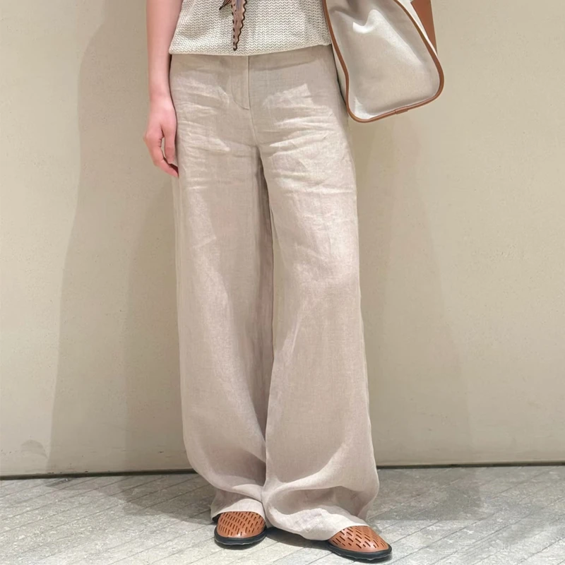 人手一条吧！我们的才是进口的直筒亚麻裤！请一定比一比！凉快舒适